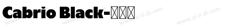Cabrio Black字体转换